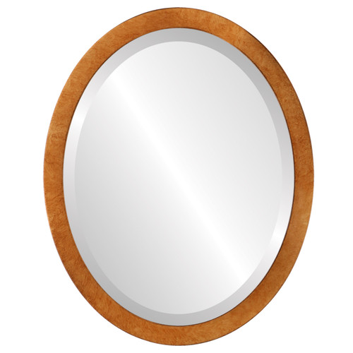 Beveled Mirror - Manhattan Oval Frame - Burnished Gold