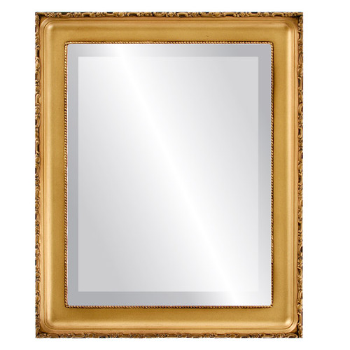Beveled Mirror - Kensington Rectangle Frame - Desert Gold