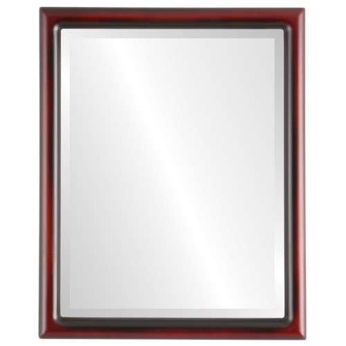 Bevelled Mirror - Pasadena Rectangle Frame - Rosewood