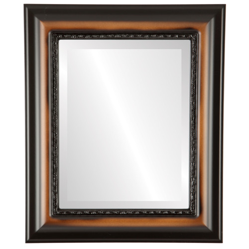 Beveled Mirror - Chicago Rectangle Frame - Walnut