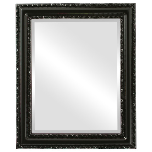 Beveled Mirror - Dorset Rectangle Frame - Gloss Black