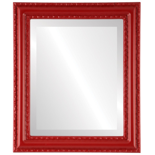 Beveled Mirror - Dorset Rectangle Frame - Holiday Red