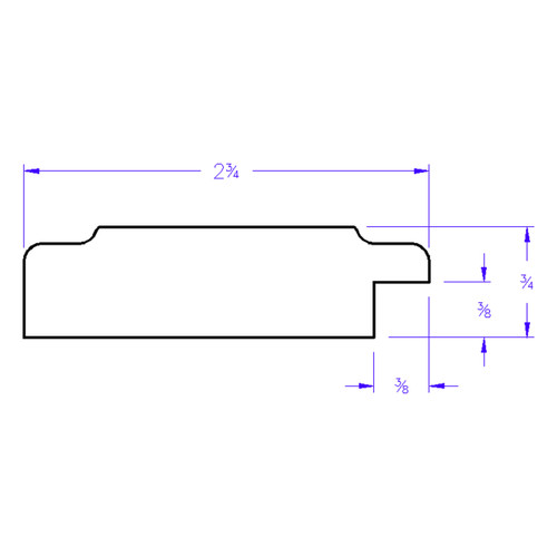 Montreal Rectangle - Profile Drawing Montreal Rectangle - Profile Drawing