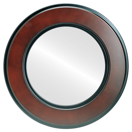 Flat Mirror - Montreal Circle Frame - Rosewood Flat Mirror - Montreal Circle Frame - Rosewood
