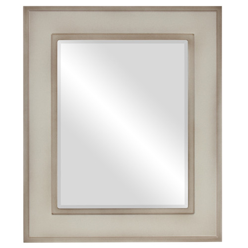 Beveled Mirror - Montreal Rectangle Frame - Taupe