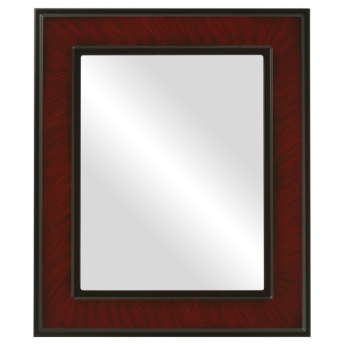 Flat Mirror - Montreal Rectangle Frame - Vintage Cherry Flat Mirror - Montreal Rectangle Frame - Vintage Cherry