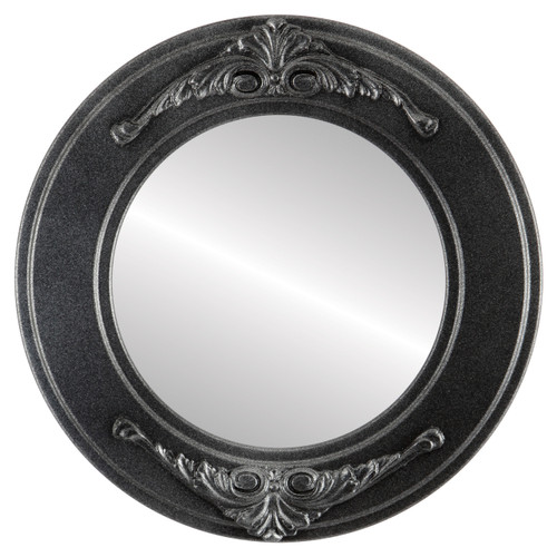 Flat Mirror - Ramino Circle Frame - Black Silver Flat Mirror - Ramino Circle Frame - Black Silver