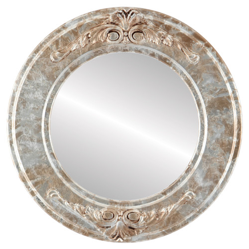 Flat Mirror - Ramino Circle Frame - Champagne Silver Flat Mirror - Ramino Circle Frame - Champagne Silver