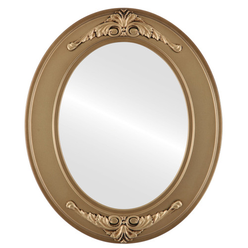 Flat Mirror - Ramino Oval Frame - Desert Gold Flat Mirror - Ramino Oval Frame - Desert Gold