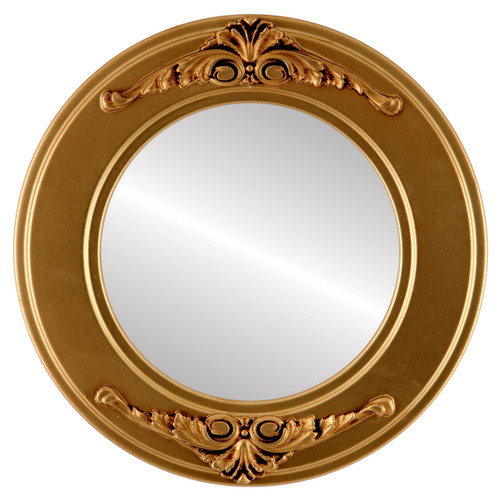 Flat Mirror - Ramino Circle Frame - Desert Gold Flat Mirror - Ramino Circle Frame - Desert Gold