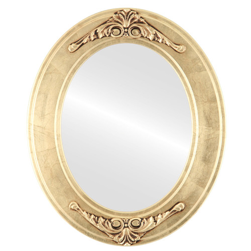 Flat Mirror - Ramino Oval Frame - Gold Leaf Flat Mirror - Ramino Oval Frame - Gold Leaf