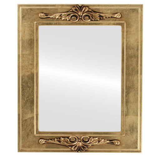 Flat Mirror - Ramino Rectangle Frame - Gold Leaf Flat Mirror - Ramino Rectangle Frame - Gold Leaf