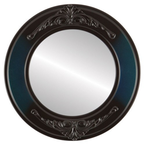 Flat Mirror - Ramino Circle Frame - Royal Blue Flat Mirror - Ramino Circle Frame - Royal Blue