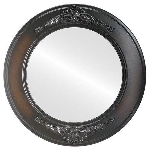 Flat Mirror - Ramino Circle Frame - Walnut Flat Mirror - Ramino Circle Frame - Walnut