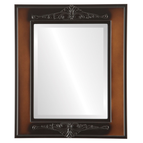 Beveled Mirror - Ramino Rectangle Frame - Walnut