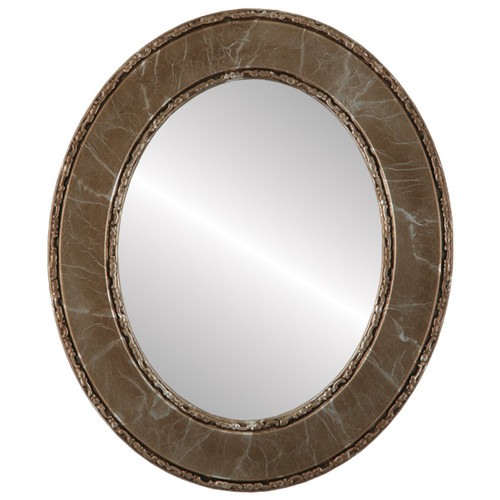 Flat Mirror - Paris Oval Frame - Champagne Silver Flat Mirror - Paris Oval Frame - Champagne Silver