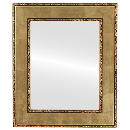 Flat Mirror - Paris Rectangle Frame - Gold Leaf Flat Mirror - Paris Rectangle Frame - Gold Leaf