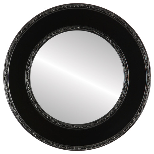 Flat Mirror - Paris Circle Frame - Matte Black Flat Mirror - Paris Circle Frame - Matte Black