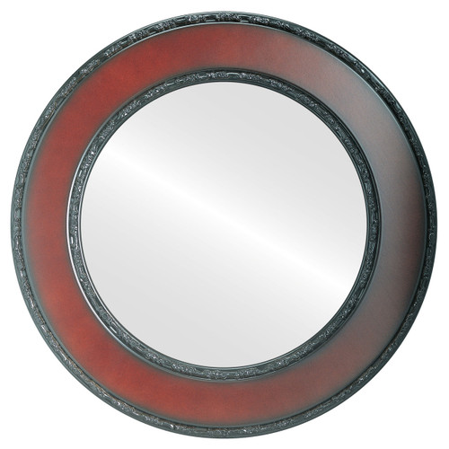 Flat Mirror - Paris Circle Frame - Rosewood Flat Mirror - Paris Circle Frame - Rosewood
