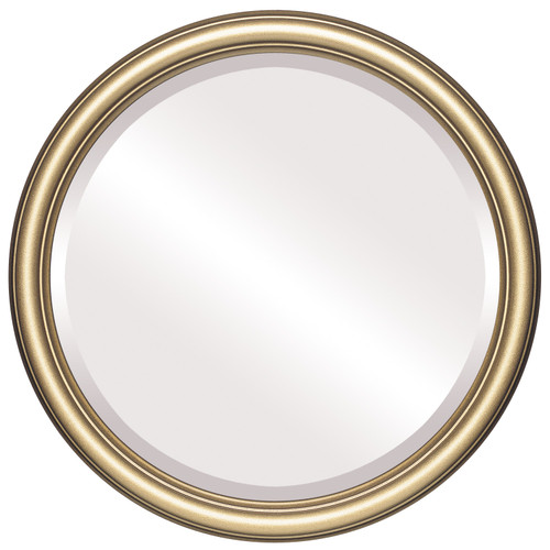 Beveled Mirror - Saratoga Round Frame - Desert Gold