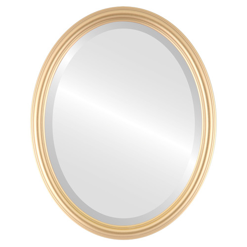 Beveled Mirror - Saratoga Oval Frame - Gold Spray