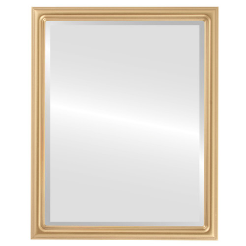 Beveled Mirror - Saratoga Rectangle Frame - Gold Spray