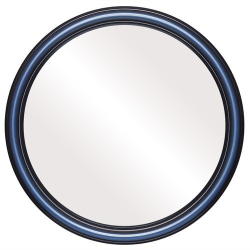 Flat Mirror - Saratoga Circle Frame - Royal Blue