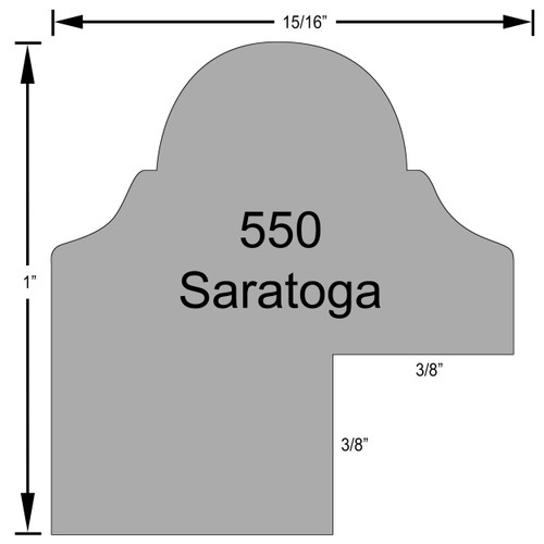 Saratoga Rectangle - Profile Drawing Saratoga Rectangle - Profile Drawing