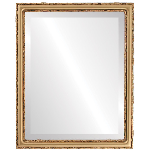 Beveled Mirror - Virginia Rectangle Frame - Gold Spray