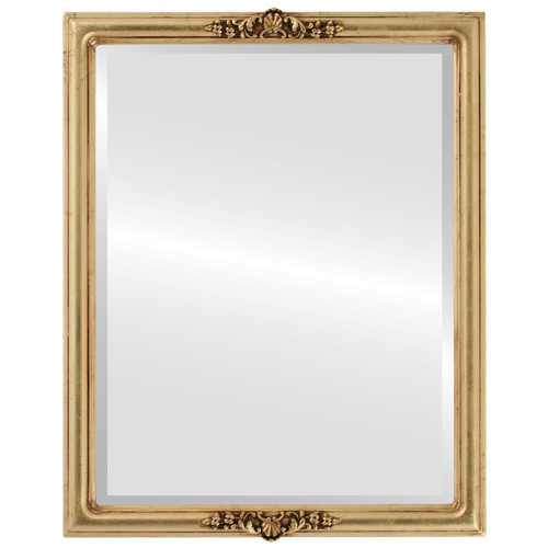 Beveled Mirror - Contessa Rectangle Frame - Gold Leaf