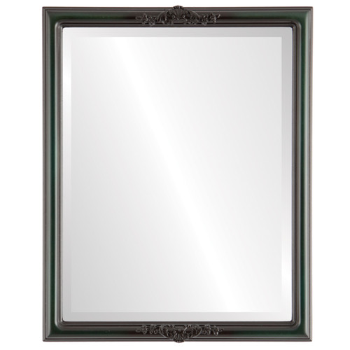 Beveled Mirror - Contessa Rectangle Frame - Hunter Green