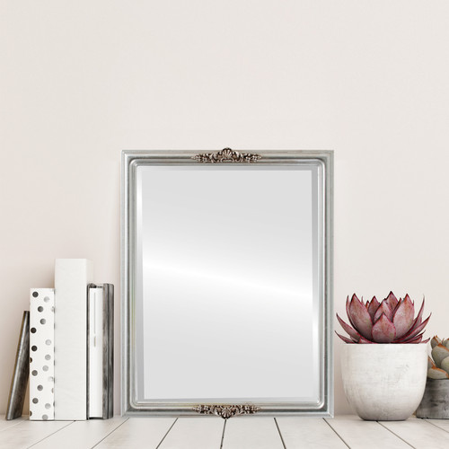 Lifestyle - Contessa Rectangle Frame - Silver Leaf with Brown Antique