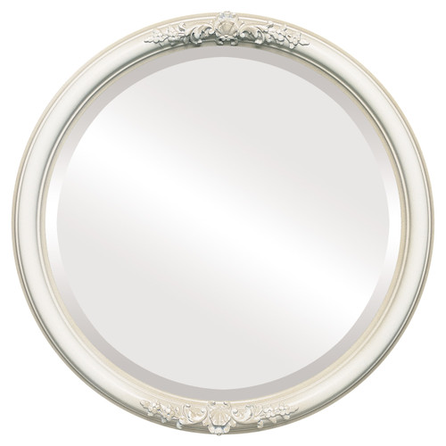 Beveled Mirror - Contessa Round Frame - Taupe