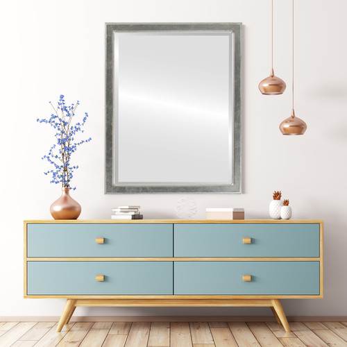 Lifestyle 2 - Toronto Rectangle Frame - Silver Leaf with Brown Antique Lifestyle 2 - Toronto Rectangle Frame - Silver Leaf with Brown Antique