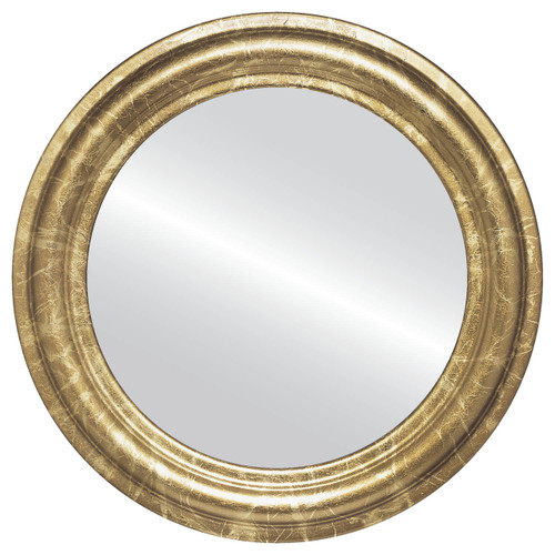 Flat Mirror - Philadelphia Circle Frame - Champagne Gold Flat Mirror - Philadelphia Circle Frame - Champagne Gold