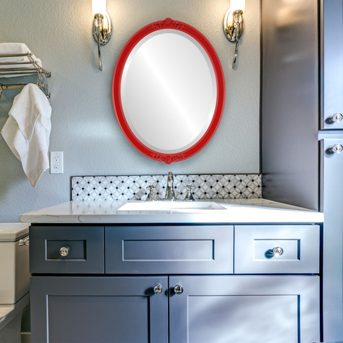 Lifestyle 2 - Athena Oval Frame - Holiday Red Lifestyle 2 - Athena Oval Frame - Holiday Red