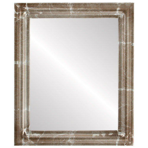 Flat Mirror - Philadelphia Rectangle Frame - Champagne Silver Flat Mirror - Philadelphia Rectangle Frame - Champagne Silver