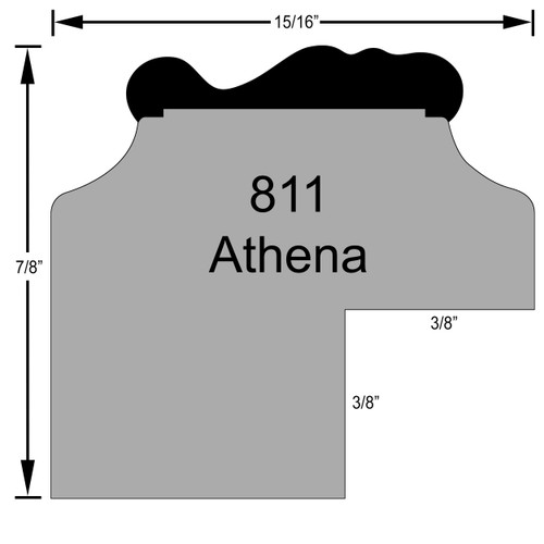 Athena Rectangle - Profile Drawing Athena Rectangle - Profile Drawing
