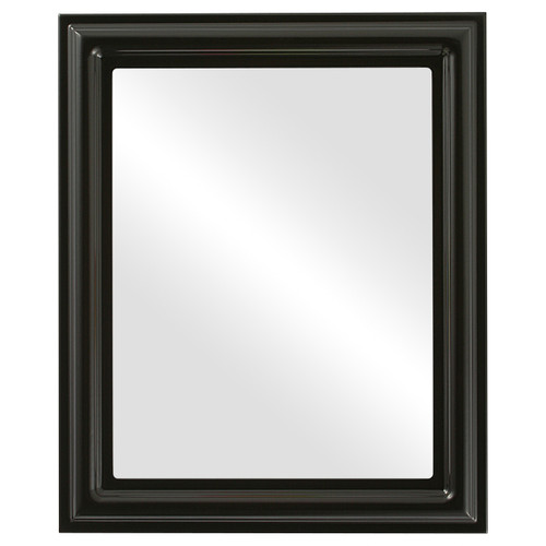 Flat Mirror - Philadelphia Rectangle Frame - Gloss Black Flat Mirror - Philadelphia Rectangle Frame - Gloss Black