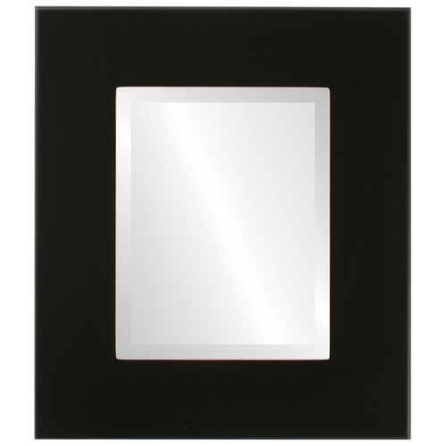Beveled Mirror - Boulevard Rectangle Frame - Rubbed Black