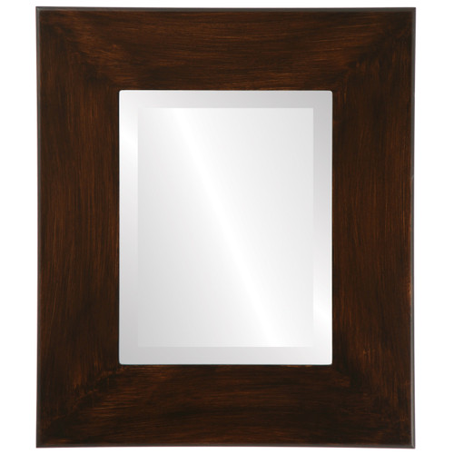 Beveled Mirror - Boulevard Rectangle Frame - Mocha