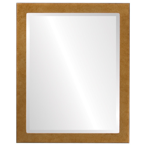 Beveled Mirror - Vienna Rectangle Frame - Burnished Gold