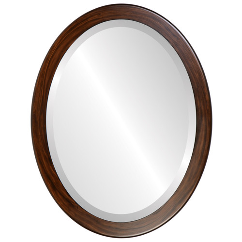 Beveled Mirror - Vienna Oval Frame - Mocha