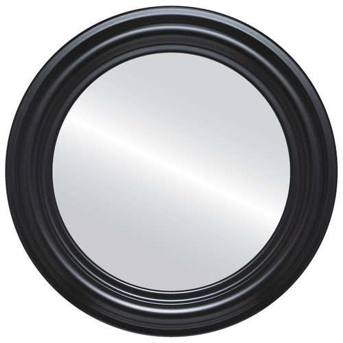 Flat Mirror - Philadelphia Circle Frame - Matte Black