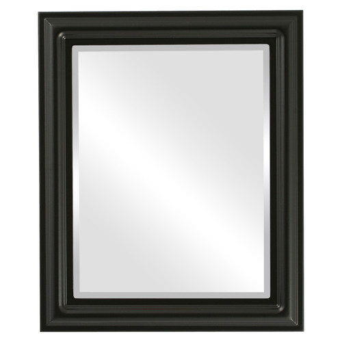 Beveled Mirror - Philadelphia Rectangle Frame - Matte Black