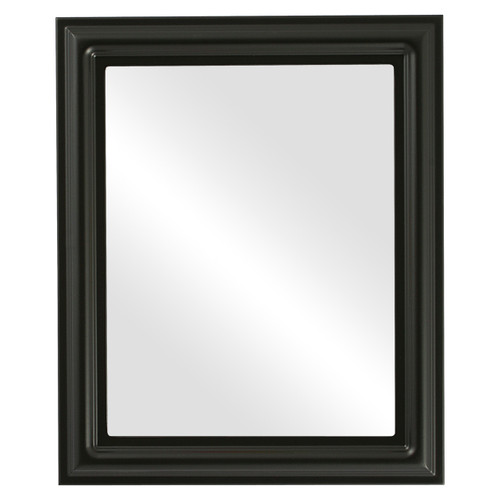 Flat Mirror - Philadelphia Rectangle Frame - Matte Black