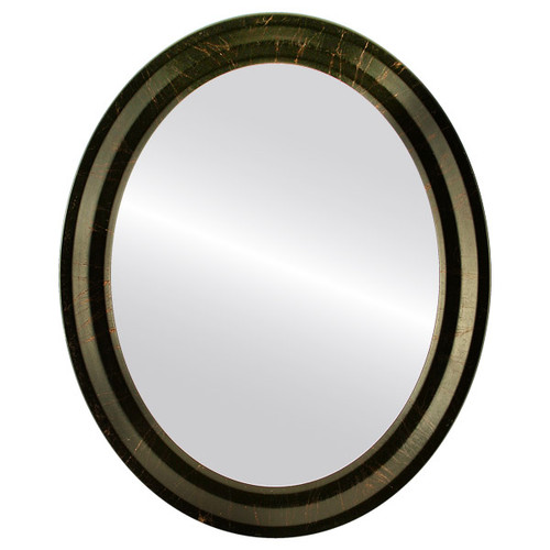 Flat Mirror - Newport Oval Frame - Veined Onyx Flat Mirror - Newport Oval Frame - Veined Onyx