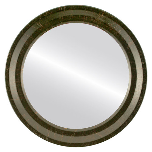 Flat Mirror - Newport Circle Frame - Veined Onyx Flat Mirror - Newport Circle Frame - Veined Onyx
