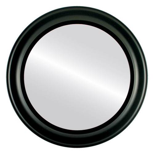 Flat Mirror - Messina Circle Frame - Matte Black Flat Mirror - Messina Circle Frame - Matte Black