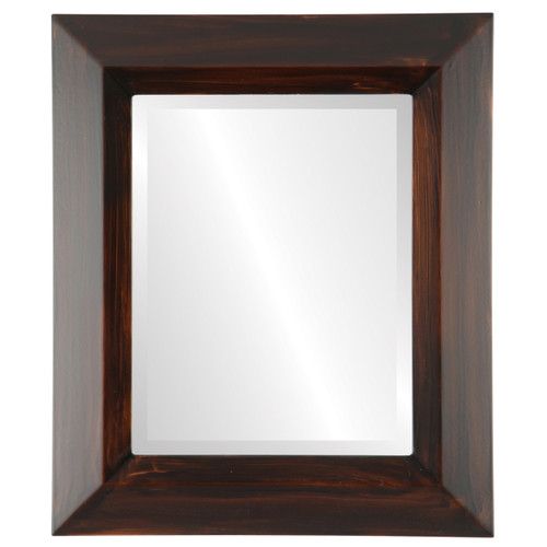 Beveled Mirror - Veneto Rectangle Frame - Mocha